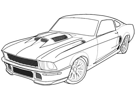 Ford Mustang Boss 429 раскраска