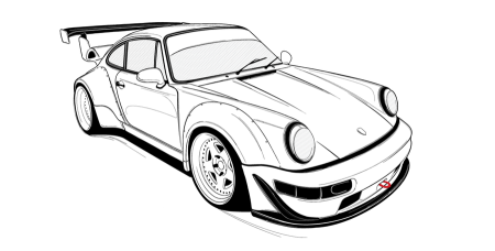 Раскраска Porsche 911 Turbo s