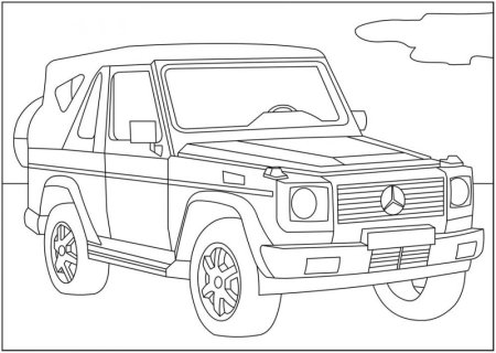 Раскраска Мерседес Гелендваген g63