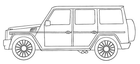 Раскраска Мерседес Гелендваген g63