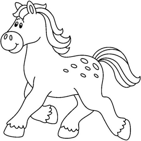 Трафарет лошади для рисования для детей (44 фото)