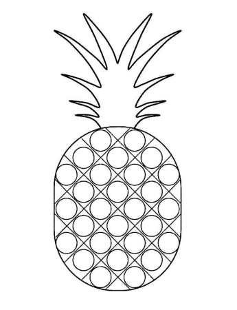 Трафарет ананаса для рисования (46 фото)