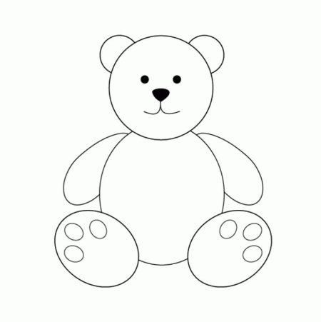 Раскраска. Медвежонок