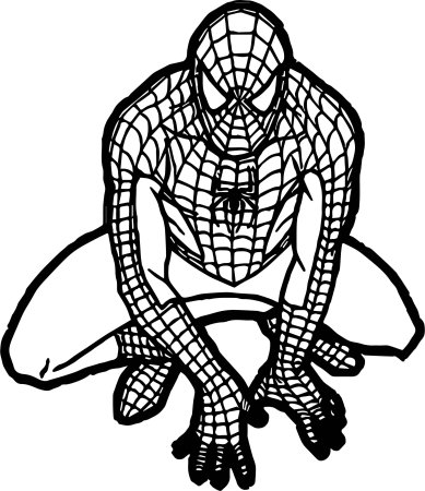 Raskraska для детей Spider man