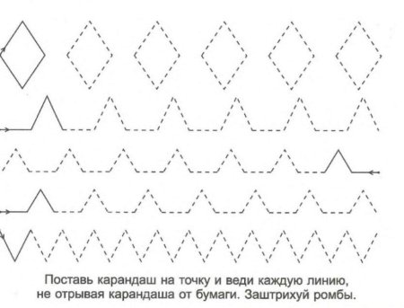 Графические упражнения штриховка для дошкольников