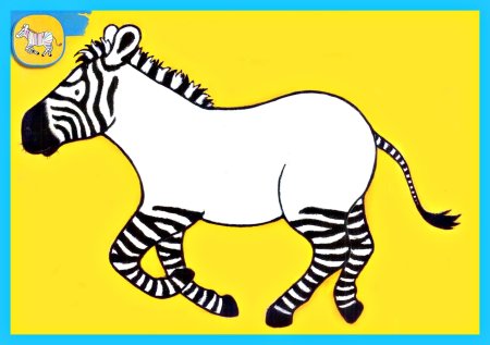 Трафарет зебры без полосок для рисования (41 фото)