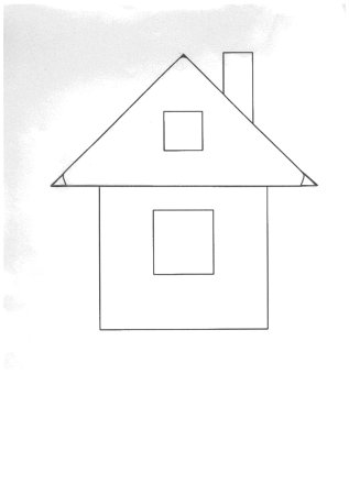 Домик раскраска для детей