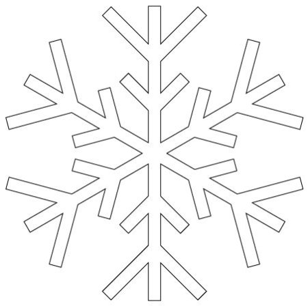 Трафарет снежинки для пластилинографии