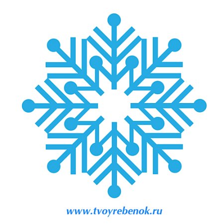 Снежинка 3д ручкой трафарет