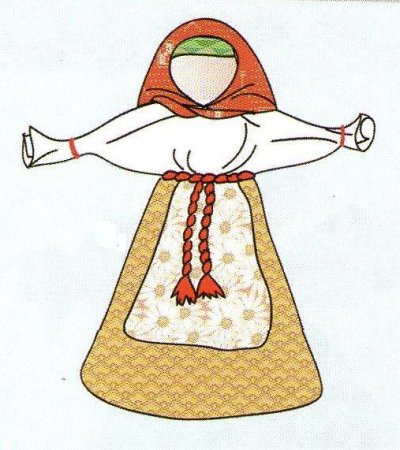 Кукла оберег вектор