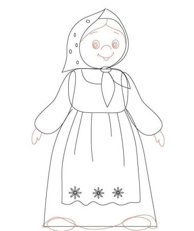 Бабушка рисунок карандашом для детей