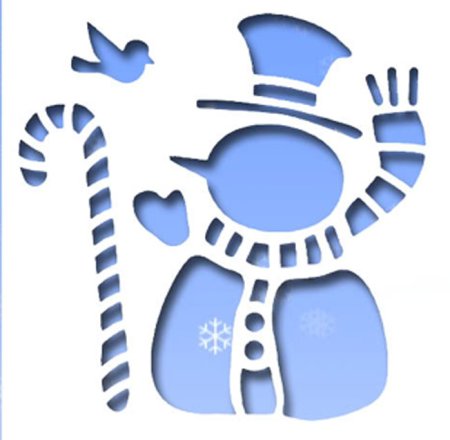 Трафареты для рисования на окнах на новый год