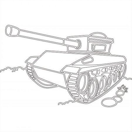 Раскраска танк т34 Военная техника