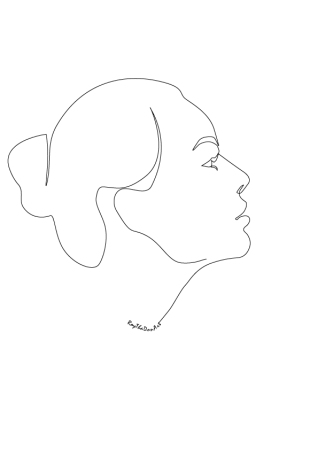 Трафарет лица девушки в профиль для рисования (45 фото)