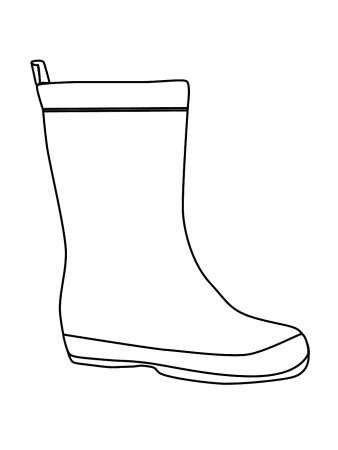 Раскраска сапоги резиновые для детей