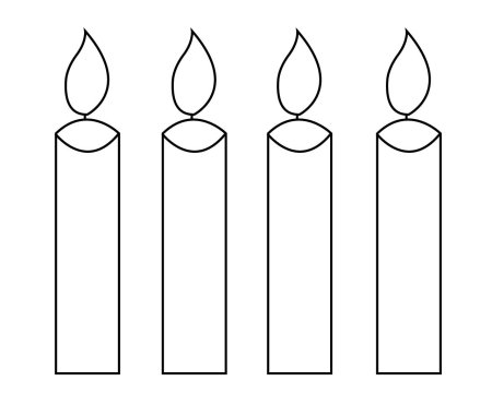 Свеча трафарет