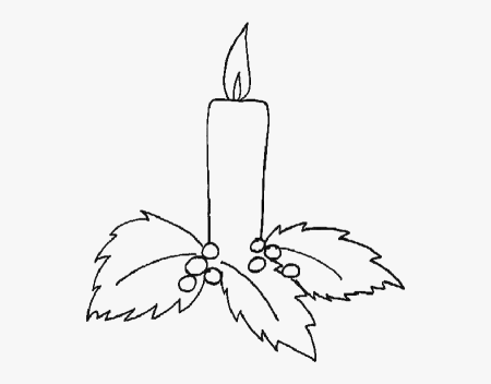Новогодняя свеча раскраска