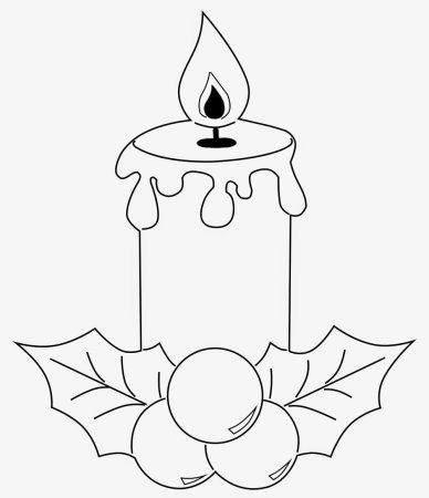 Новогодняя свечка рисунок