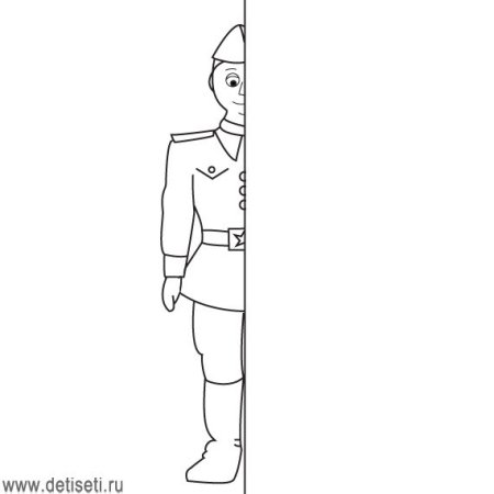 Солдат раскраска