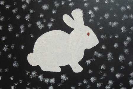 Нетрадиционное рисование заяц