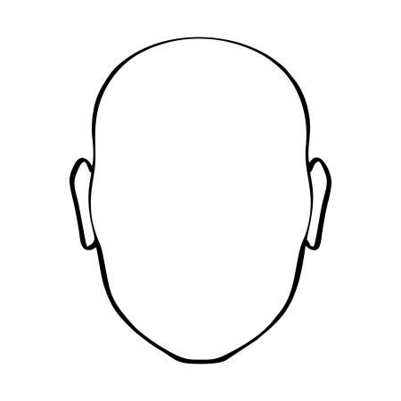Макет лица для рисования