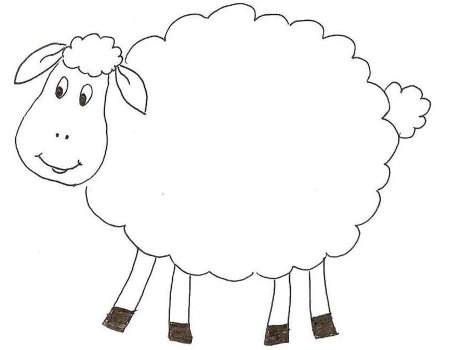 Овца раскраска