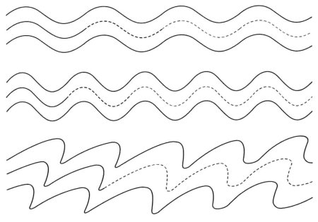 Волны раскраска