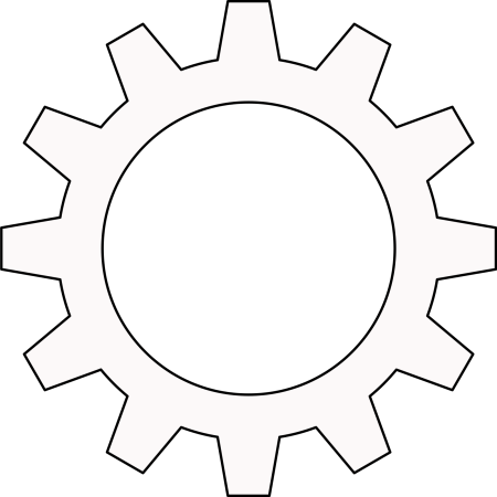 Шестерня трафарет