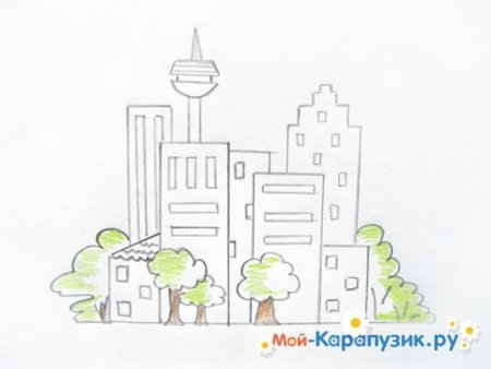 Раскраска городской парк