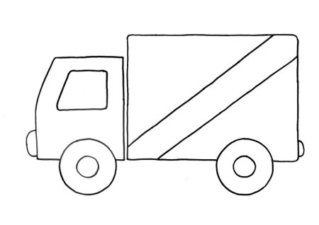 Трафарет грузовой машины для рисования (44 фото)