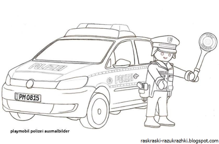 Раскраска машина полиция