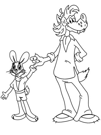 Раскраска "ну, погоди!"