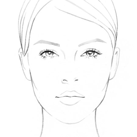 Макет лица для рисования