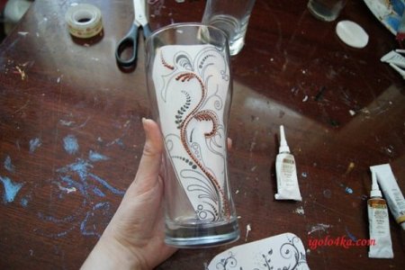 Трафареты для росписи бокалов акриловыми красками