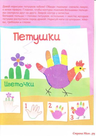 Рисование ладошками бабочка