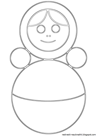 Неваляшка раскраска