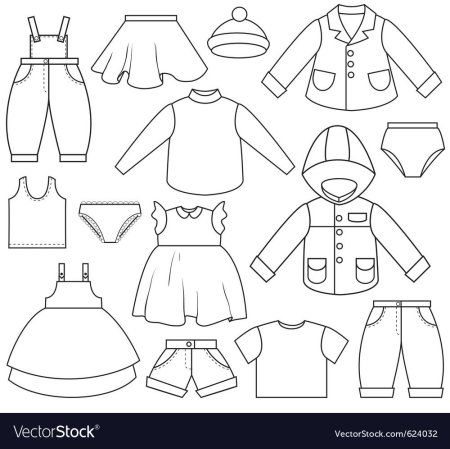 Одежда трафареты для детского сада