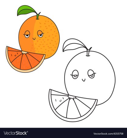 Апельсин карандашом
