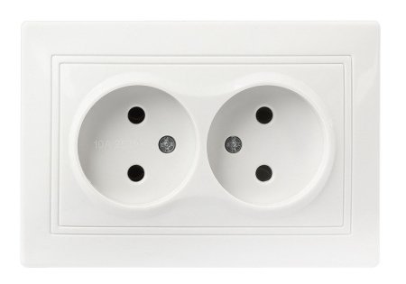 Розетка SMARTBUY "Венера" 2-ая б/з, белая, SBE-01w-10-s2-n