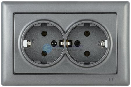 Розетка 2-м СП 16а с/з Powerman Classic