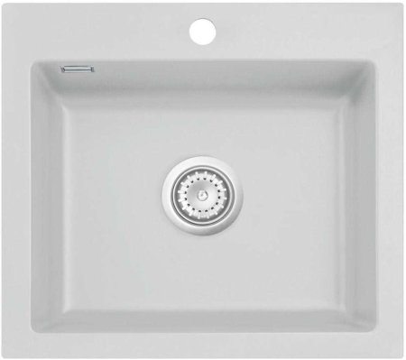 Интегрированная кухонная мойка Systemceram Zeta 40 f 44.8х44.8см керамика