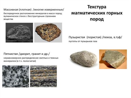 Структуры и текстуры магматических горных пород