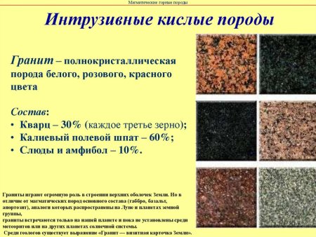 Интрузивные магматические горные породы