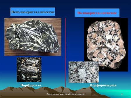 Строение магматических горных пород