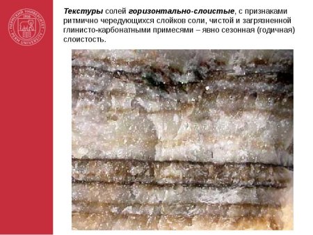 Текстуры соляных пород