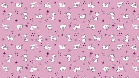 Котик на розовом фоне