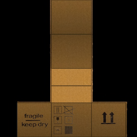 Развертка картонной коробки с текстурой
