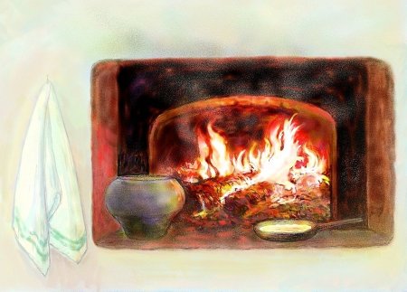 Русская печь очаг