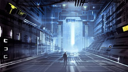 Киберпанк Sci Fi завод