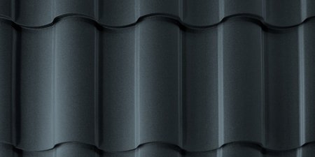 Металлочерепица антрацит RAL 7016